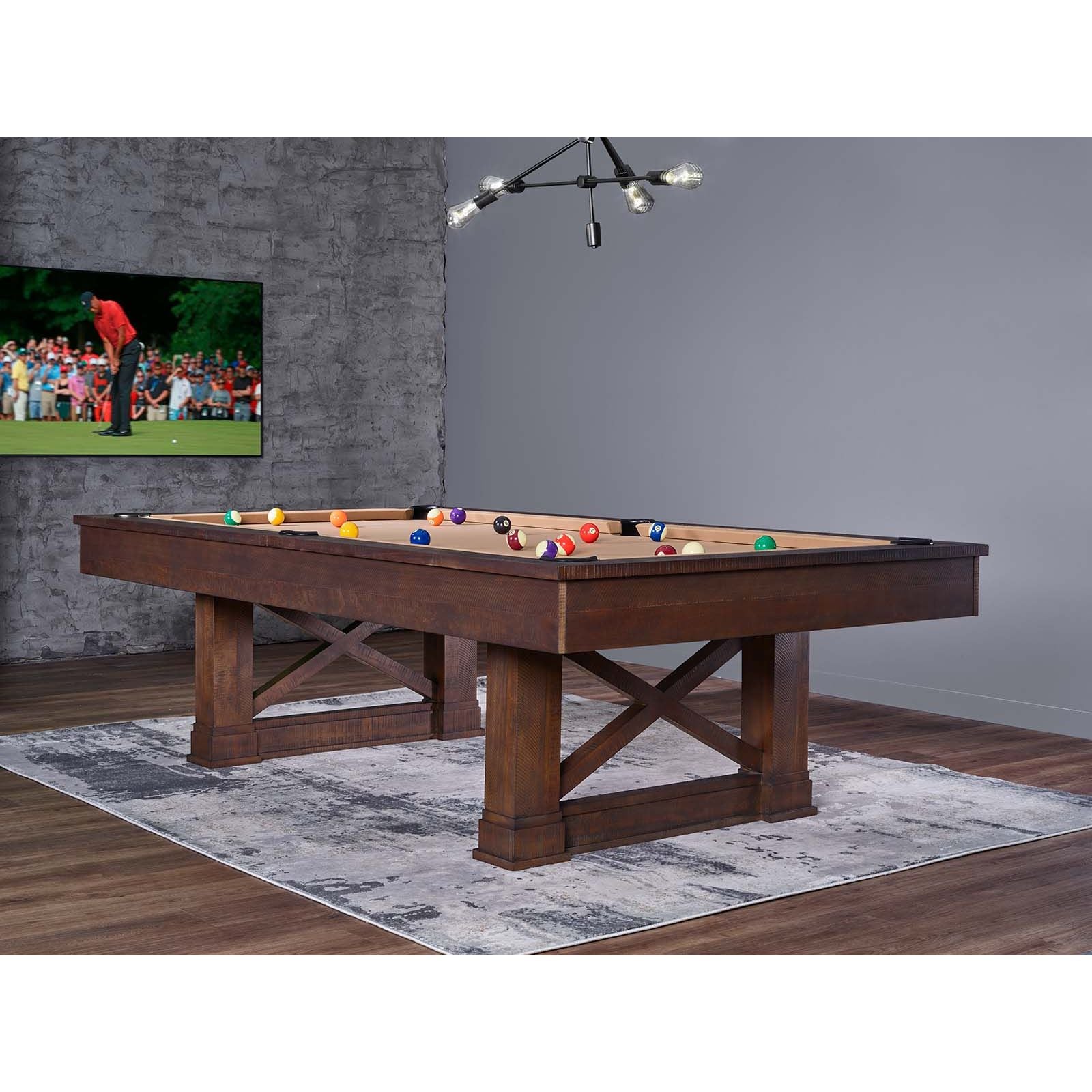 American Heritage Farmhouse Slate Pool Table 8' (Cappuccino)