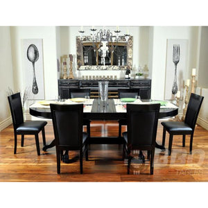 BBO Classic Poker Table Chairs Black Gloss